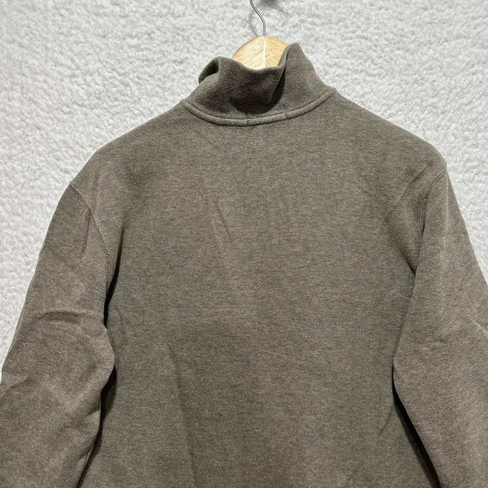 Polo Ralph Lauren Men's Sweater Size M Tan‎ 1/4 Zip Knit Pony Logo Embroidered